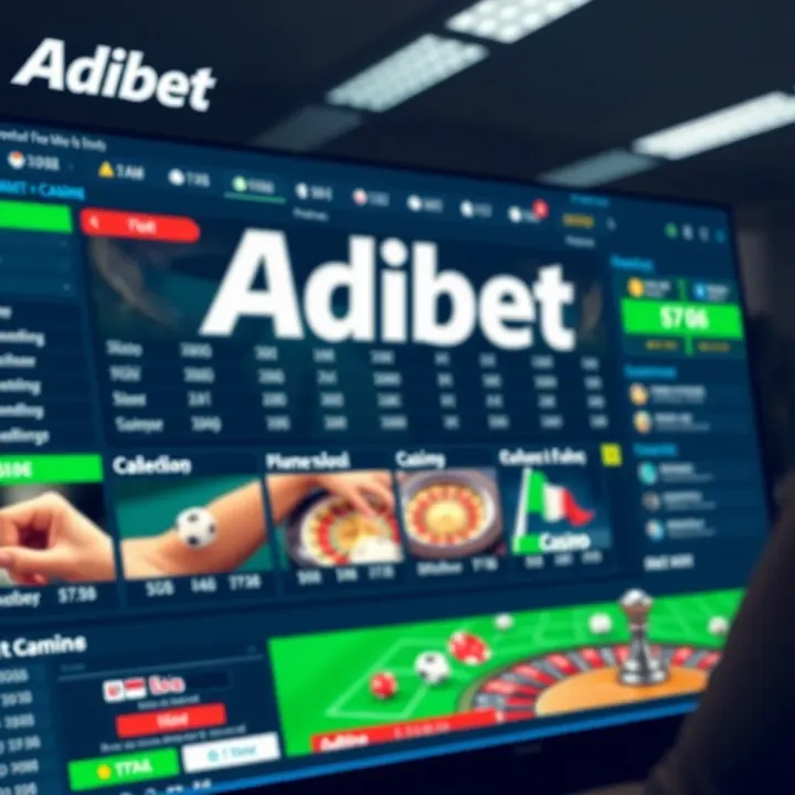 User interface of Adibet app on an iPhone showing live sports betting options in Nigeria
