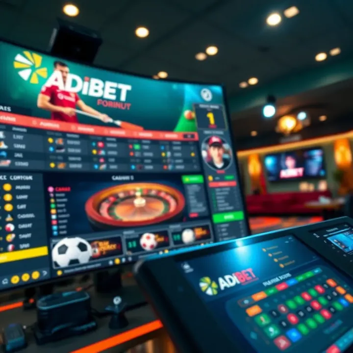 Screenshot of Adibet old mobile online homepage showcasing navigation menu and popular betting options