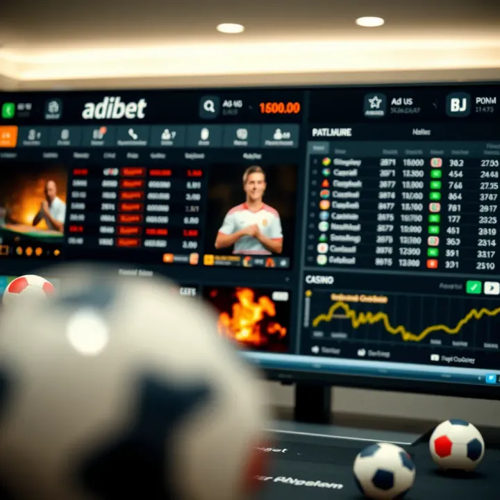 Illustration showing the interface of Adibet Rocketman platform with betting options and user dashboard
