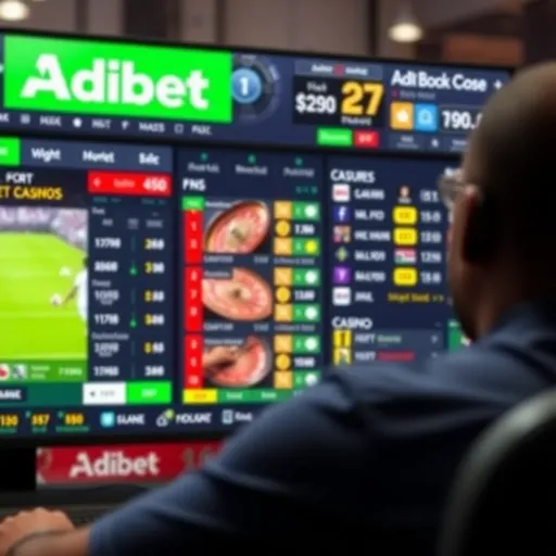 User interface comparison showing features of Adibet and Betking platforms on mobile devices