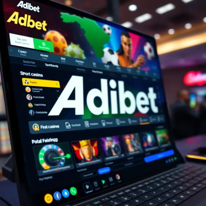 Mobile phone screen displaying live sports updates and detailed match statistics on AdiBet platform