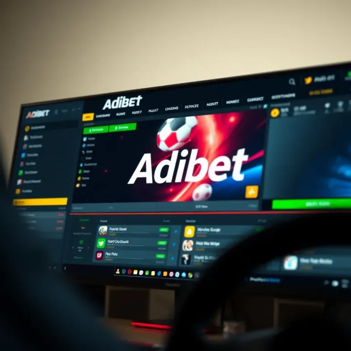 Graphic representation of Adibet Banker interface showing lottery and betting options