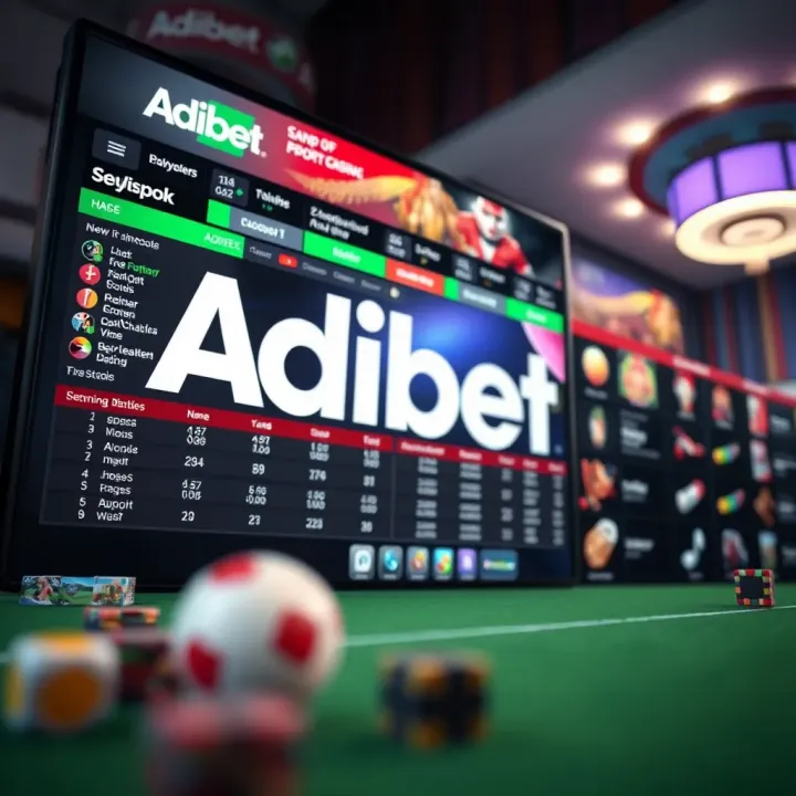 Interface displaying various betting options on Adibet BJ platform