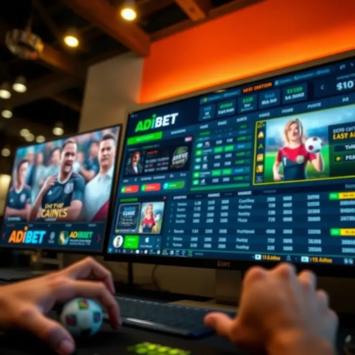 Visual representation of the Adibet mobile shop features showcasing available betting options